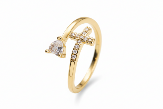 Love & Faith Ring 14K Gold Plated